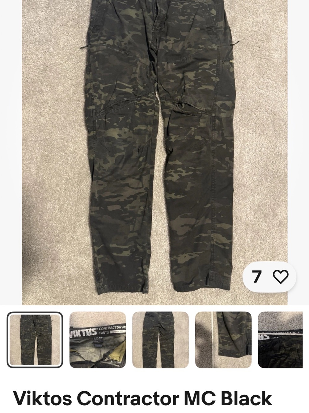 Tractr Men's Cargo Pants - Black Camo